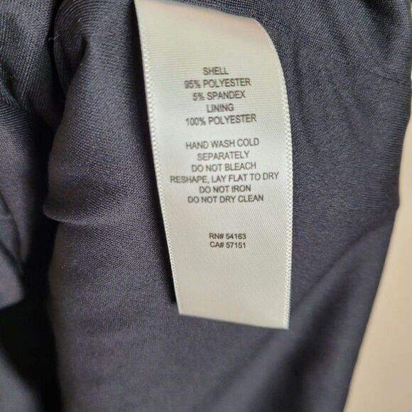 Eliza J Size 2 Sequin Velvet Shift Mini Dress 3/4 Sleeve Party Black Gold - Picture 11 of 12